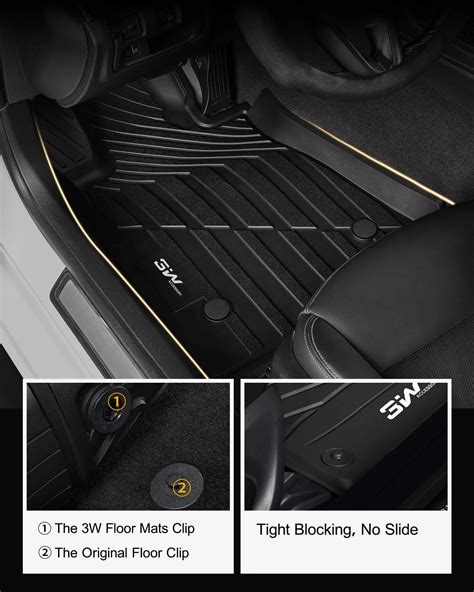 3W Cadillac XT5 2016-2025 Custom Floor Mats Thorex™ All-Weather ...