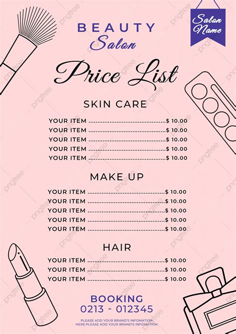 Do Beauty Salon, Price List, Rate List, And Checklist Flyer, 53% OFF
