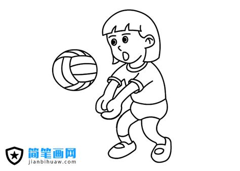排球简笔画 的图像结果