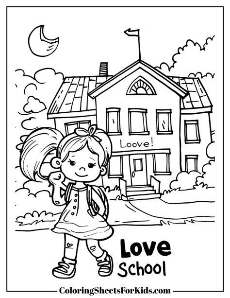 School Coloring Pages (Free Print and Downloads) - Coloring Sheets For Kids