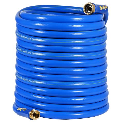 TOOLCY Garden Hose 100 ft, 5/8 inch Water Hose, Solid Brass Connector ...