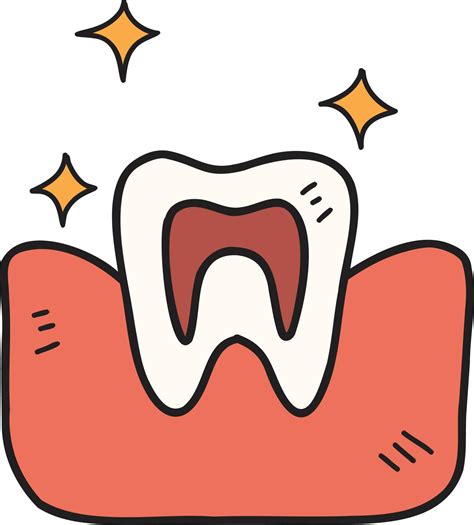 Hand Drawn teeth and gums illustration 15429999 Vector Art at Vecteezy