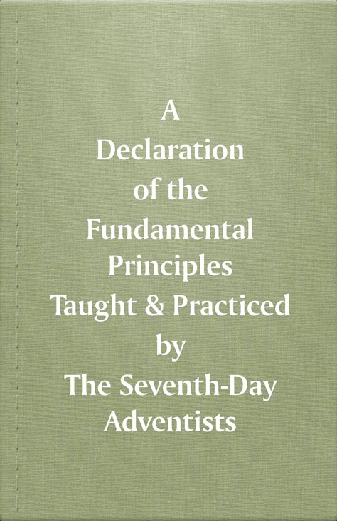 1872 and 1889 SDA Fundamental Beliefs