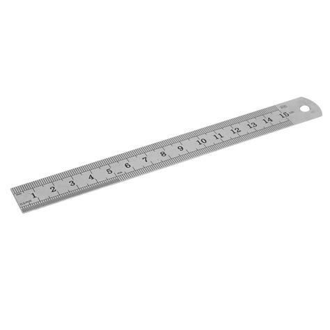 Generic 15cm 6-inch Scale Range Stainless Steel Straight Ruler Measure ...