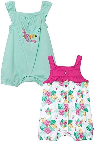 FS Mini Klub Baby Girls' Rompers - Pack of 2 (88EGORO0076 LT Green_0-3M ...