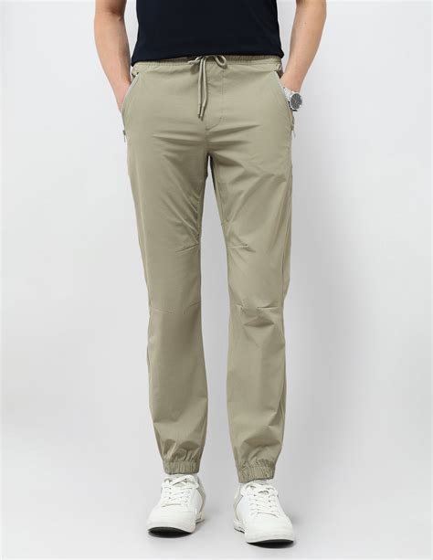Buy Straight Fit Mid Rise Joggers Green|U.S. Polo Assn. India