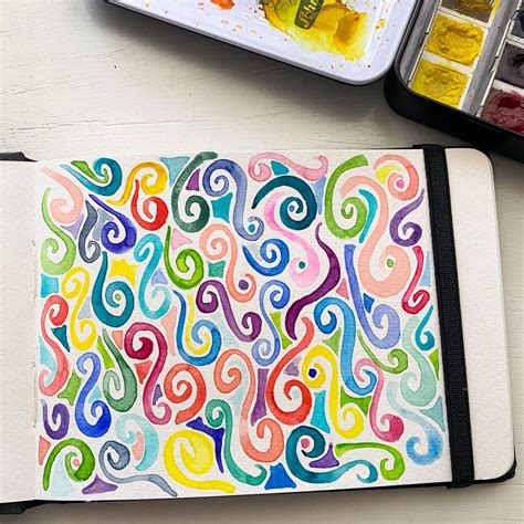 Easy Watercolor Sketchbook Ideas - Ebb and Flow Creative Co