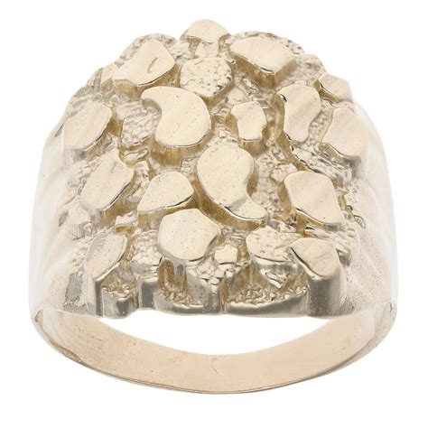 9ct Yellow Gold Nugget Ring RAMS4440001582-U | Ramsdens Jewellery