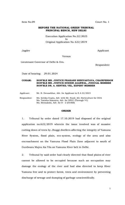 Court Order 29 - CCCCCCCCCCCCC - 1 Item No Court No. 1 BEFORE THE ...
