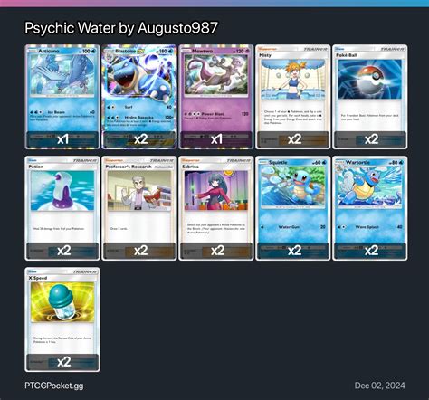 Psychic Water by Augusto987 - Pokémon TCG Pocket