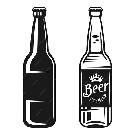 Beer Bottle Black And White