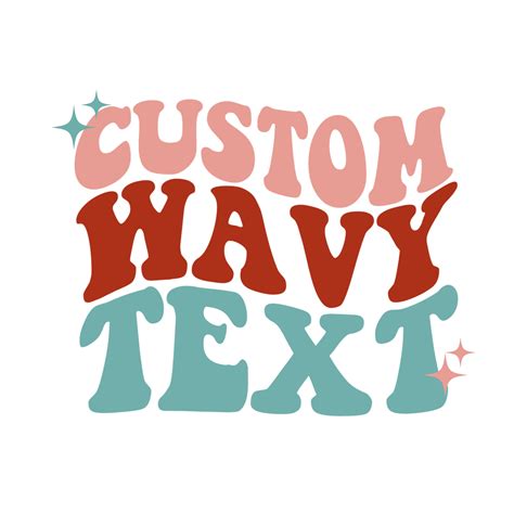 Custom Wavy Stacked Retro Text Font SVG PNG Digital - Etsy Israel