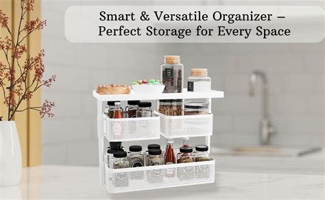 Kuber Industries Metal Kitchen Organizer Rack | 3-Tier Kitchen Counter ...