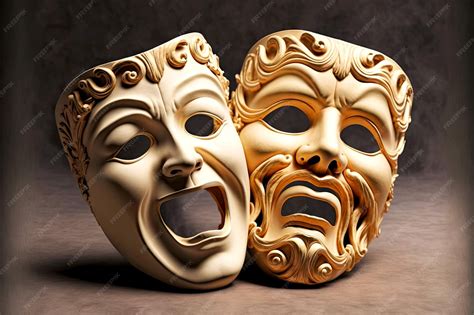 Premium Photo | Comedy and tragedy theatrical mask