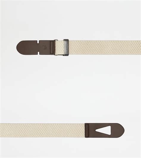 Man MULTICOLOUR Belt in Canvas and Leather XCMCP770100UOO40987S | Tods