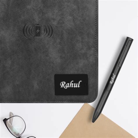 Personalized Zipper Diary & Pen Gift Set With Inbuilt LED Light & Wire