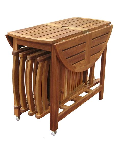 Acacia Folding Table and Chair Set The sides of the Acacia Table fold ...