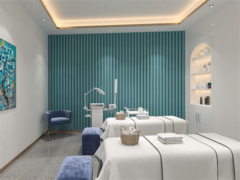 美容院大厅效果图 美容院简约装修设计风格- 上海高恒装饰设计