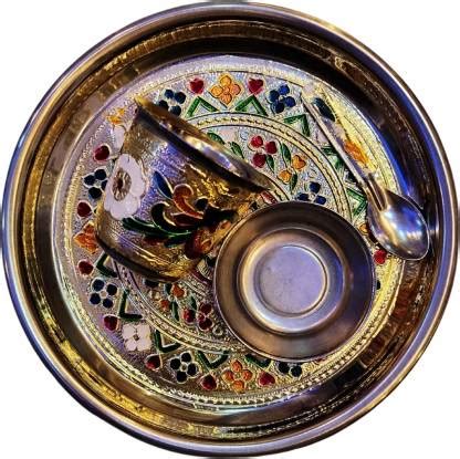 Tulsi Heart Prasad Plate Aluminium Price in India - Buy Tulsi Heart ...