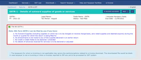 How to File Nil GSTR 1 - LegalWiz.in