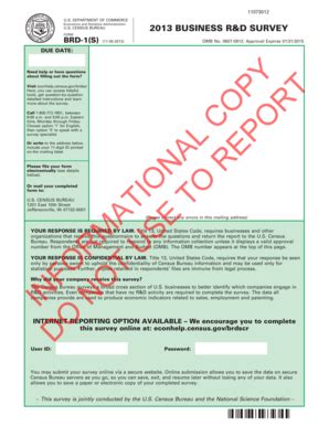 Fillable Online bhs econ census INFORMATIONAL COPY DO NOT USE TO REPORT ...