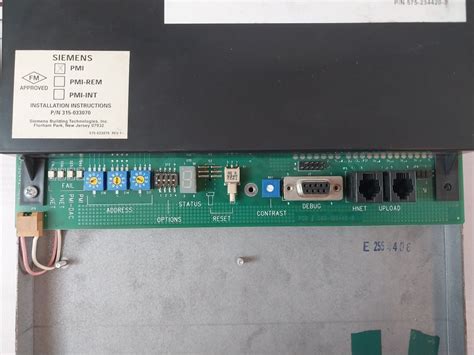 Siemens Pmi 315-033070 Machine Interface Fire Alarm Panel – Aeliya ...