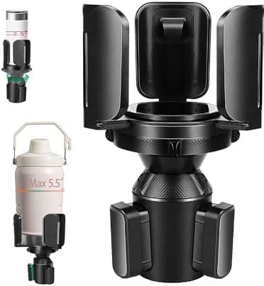 Adjustable Car Cup Holder Adapter: Fits 2 3/8"-5 1/8" Cups, Bottles ...