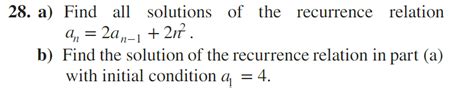 Image result for Recurrence relation Solutions