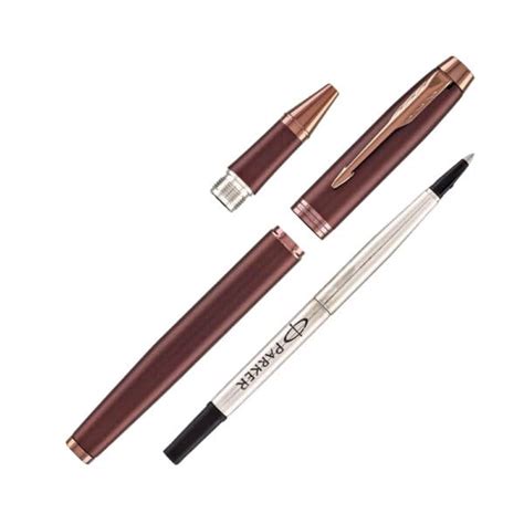 Parker IM Monochrome Burgundy Trim Rollerball Pen | Medium 0.7 mm — Mango