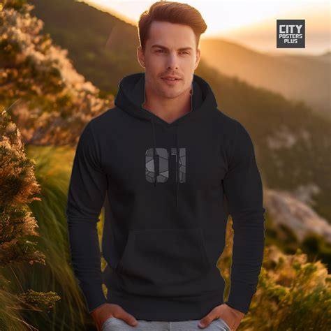 01 Number Unisex Hoodie (Black) – City Posters Plus