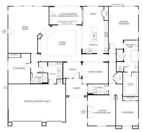 4 Bedroom House Plans Single Story
