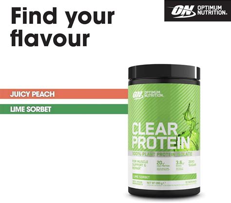 Optimum Nutrition Clear Protein - Plant-Based Isolate Lime Sorbet | 100 ...