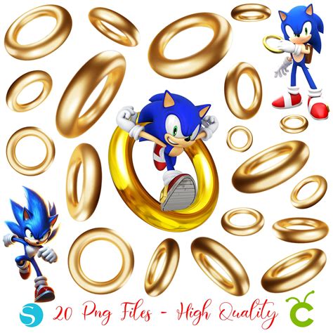 Sonic Rings Png Bundle, Sonic Png, Sonic Birthday, Sonic Clipart Png ...