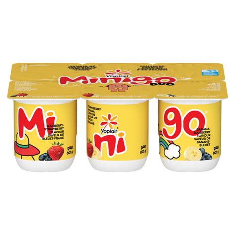 Buy Yoplait Minigo Duo Yogurt Blueberry-Strawberry Strawberry-Banana ...