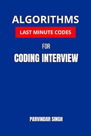 Buy Algorithms Last Minute Codes for Coding Interview : Algorithms ...