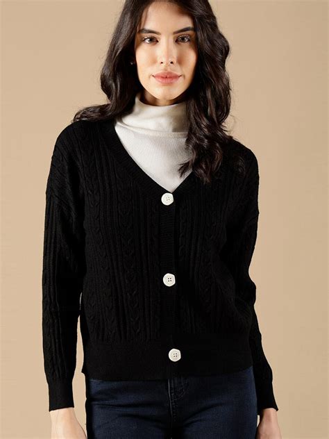 Buy Gipsy Women Black Cable Knit - Sweaters for Women 20780982 | Myntra