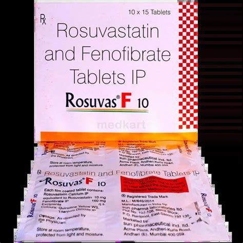 Buy Rosuvas F 10Mg Tablet 15S Online at Best Price | Medkart