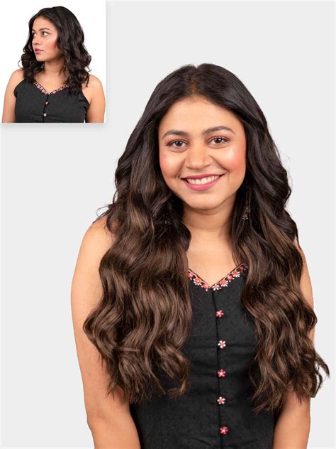 Seamless Ash Brown Balayage 7 Set Clip-In Hair Extensions | Gemeria ...