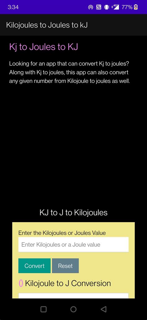 Joules to KJ to Joules APK for Android Download