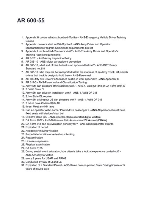 AR 600-55 Questions and Answers 2025/2026 (100% Verified Answers by ...