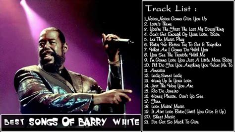 Best Songs Of BARRY WHITE || BARRY WHITE Greatest Hits | Best songs ...