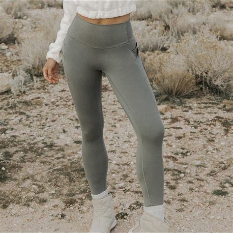 Alo Yoga Light Olive Green Leggings - normally... - Depop