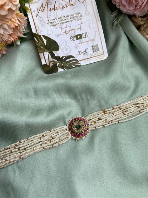 Kemp Ruby Green White Pearl Choker – Daivik.in