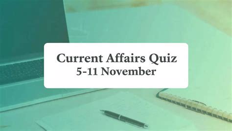Weekly GK quiz, 5–11 November 2025; latest GK & current affairs ...