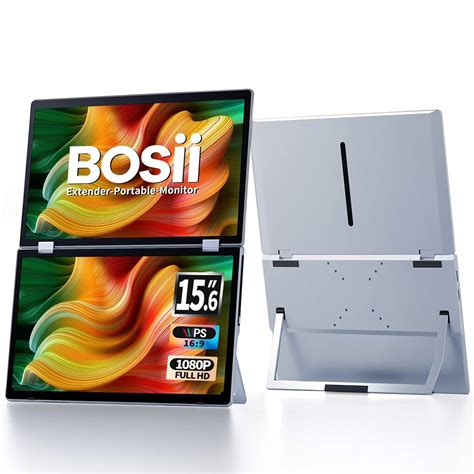 BOSII Laptop Screen Extender Monitor - 15.6 Inch FHD 1080P Dual ...
