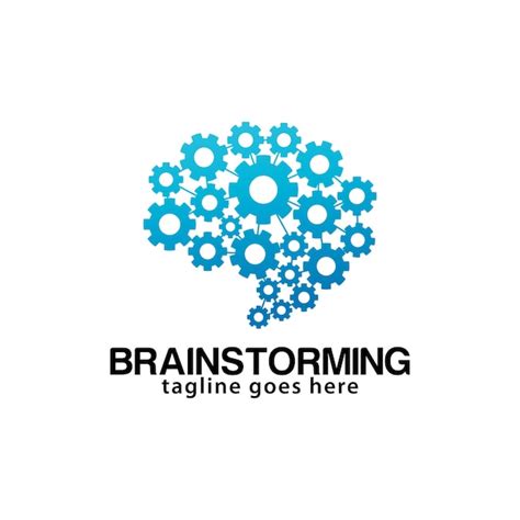 Creative brainstorming logo design template | Premium Vector
