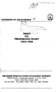 Hand Book on Aquafarming: Trout, Eel, Freshwater Prawn, Cray fish ...