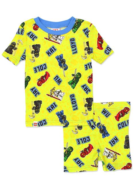 LEGO Ninjago Boy's 4 Piece Cotton Pajamas Set (6, Multi): Buy Online in ...