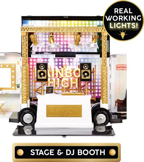 Buy Rainbow High Rainbow Vision World Tour Bus & Stage. 4-in-1 Light-Up ...