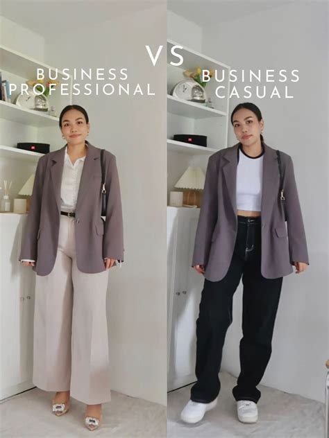 🧺Business professional VS Business casual look ! | วิดีโอที่เผยแพร่โดย t e w___ | Lemon8